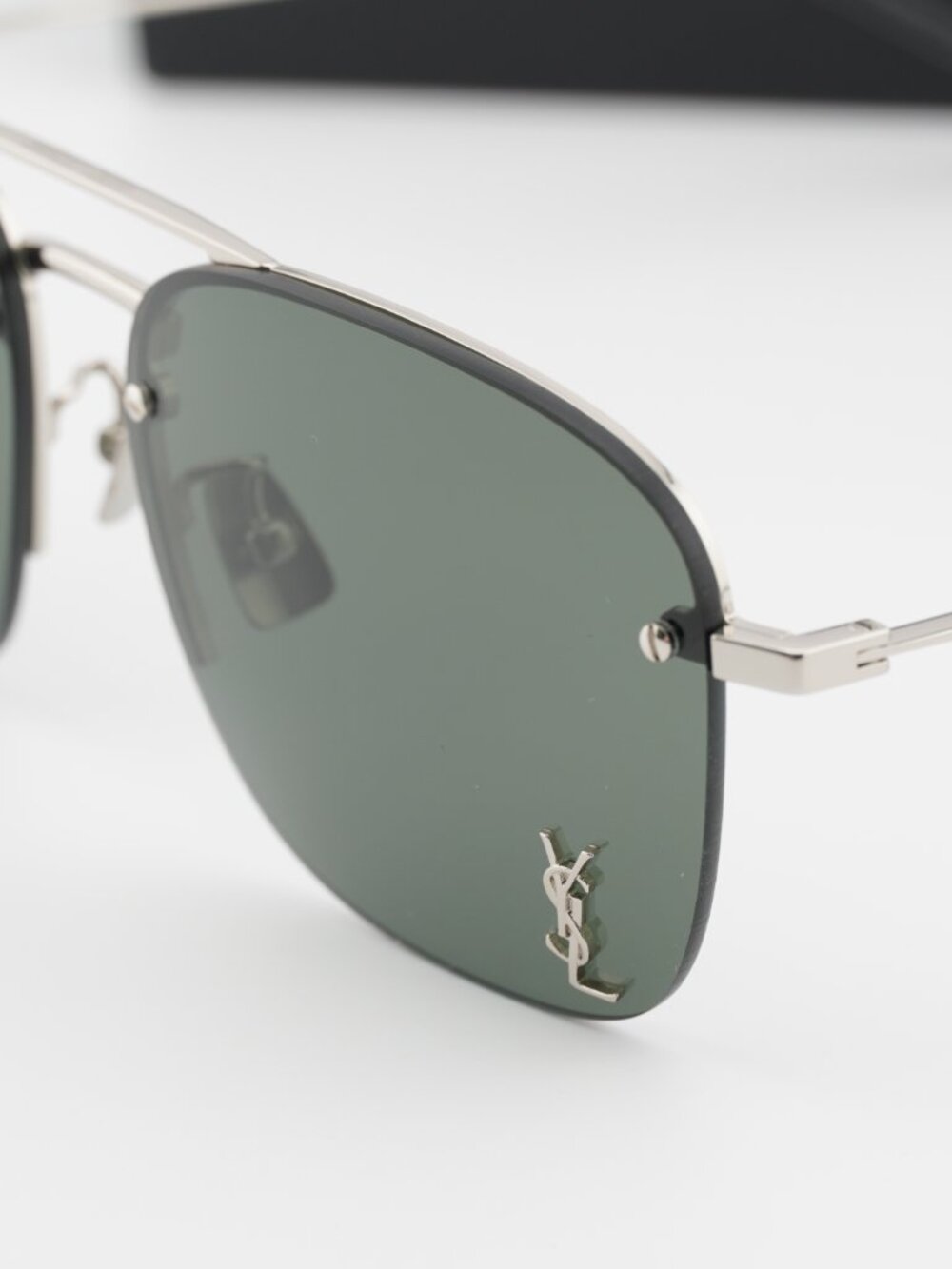 Saint Laurent SL309M 006 Aviator Sunglasses - Silver\Grey - Picture 8 of 10